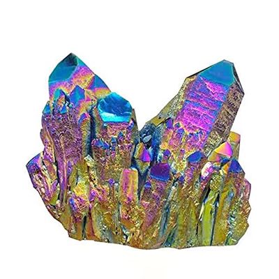 1pc Bulk Natural Crystals Aura Quartz Cluster Folk Crafts for Home Decoration 150-200g