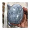 1pc Bulk Natural Celestite Quartz Palm Stone Blue Celestite Standing Crystal for Home Decoration 600-700g view 1