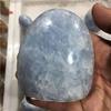 1pc Bulk Natural Celestite Quartz Palm Stone Blue Celestite Standing Crystal for Home Decoration 600-700g view 2