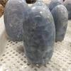 1pc Bulk Natural Celestite Quartz Palm Stone Blue Celestite Standing Crystal for Home Decoration 600-700g view 3