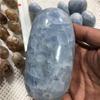 1pc Bulk Natural Celestite Quartz Palm Stone Blue Celestite Standing Crystal for Home Decoration 600-700g view 4