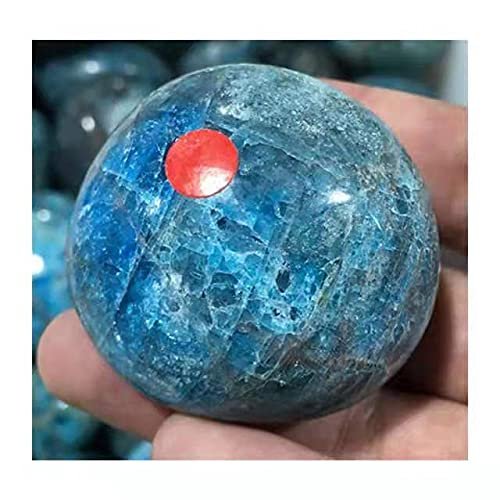1pc Minerals Natural Blue Apatite Quartz Crystal Palm Stone for Folk Crafts 55mm