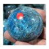 1pc Minerals Natural Blue Apatite Quartz Crystal Palm Stone for Folk Crafts 55mm view 1