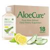 AloeCure USDA Organic Aloe Vera Juice Lemon Flavor - Made Within 12 Hours of Harvest - Natural Digestive Supplement for Balanced Stomach Acidity - Support Digestive and Immune Health, 18 Btls x 16.7oz view 1