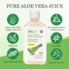 AloeCure USDA Organic Aloe Vera Juice Lemon Flavor - Made Within 12 Hours of Harvest - Natural Digestive Supplement for Balanced Stomach Acidity - Support Digestive and Immune Health, 18 Btls x 16.7oz view 3