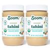 Soom Foods Organic Tahini 16oz (2 Pack) | Roasted & Ground Sesame Seed Paste | Creamy Tahini for Dubai Chocolate, Hummus, Sauces | Vegan, Nut-Free, Gluten-Free, Kosher, Keto, Paleo, Whole30 view 1