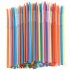 200 Pcs Disposable Drinking Straws, 12.8inch Extra Long Colorful Long Flexible Bendy Straws (0.23'' diameter)