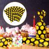 Outus 100 Pcs Softball Cellophane Treat Bags Softball Goodie Candy Snack Gift Bags for Sport Birthday Game Team Party Decorations Favors Supplies view 4