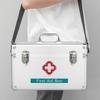 XYEJL Military Portable Metal Medical Box,with Shoulder Strap,Lockable First Aid Box Lock, Emergency Package Storage Box with Portable Handle for Home Travel Workplace,16in view 3