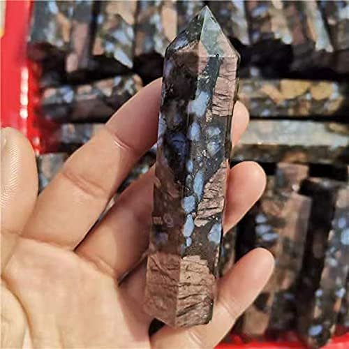 1pc Bulk Natural Quartz Blue Flash Stone Wand Point Towers Crystals for feng Shui 100-110mm