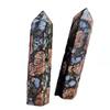1pc Bulk Natural Quartz Blue Flash Stone Wand Point Towers Crystals for feng Shui 100-110mm view 2