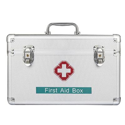 XYEJL Portable Medication Lock Box,Lockable Emergency Package Storage Box with Handle Contain Removable Tray,Suitable for Home, Travel, Camping, Workplace,12in
