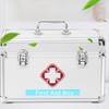 XYEJL Portable Medication Lock Box,Lockable Emergency Package Storage Box with Handle Contain Removable Tray,Suitable for Home, Travel, Camping, Workplace,16in view 3