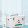 XYEJL Portable First Aid Kit,Lockable Emergency Package Storage Box with Portable Handle,for Home Travel Workplace Nurse Offices,Silver,14in view 4