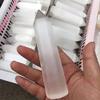 1pc Polished Obelisk Tower Natural White Selenite Crystal Points Wand for Home Decoration 100-110mm view 2