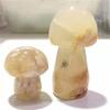 1pc Hand Carved Natural Snowflake Agate Cherry Blossom Agate Mushroom Shaped for Gift view 4