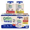 GoGo squeeZ yogurtZ Variety Pack, Strawberry & Banana, 3 oz (Pack of 20), Kids Snacks Made from Real Yogurt and Fruit, No Fridge Needed, Gluten Free, Nut Free, Recloseable Cap, BPA Free Pouches view 1