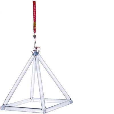3 Inch Clear Quartz Crystal Singing Pyramid Healing Musical Instrument with Striker