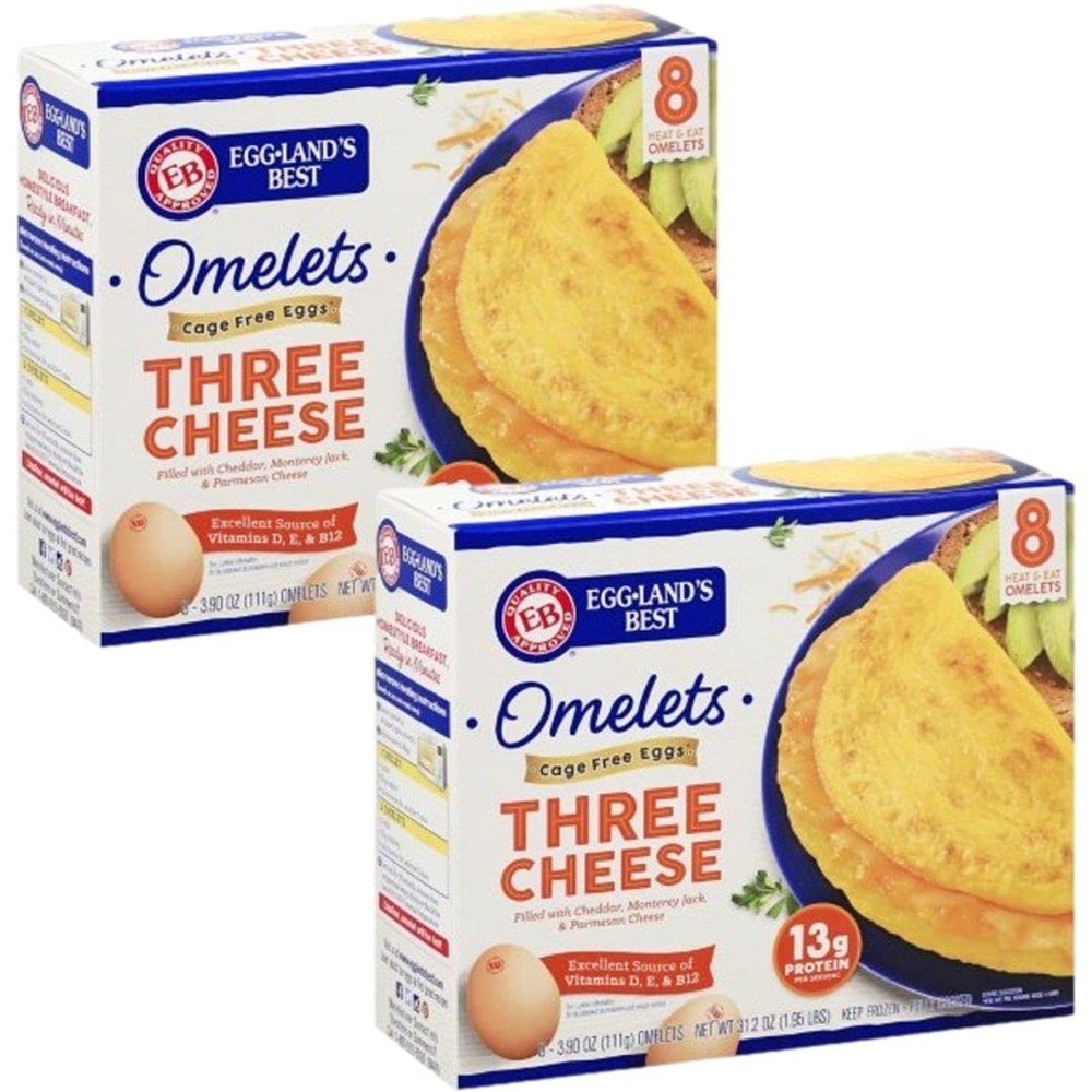 Gourmet Kitchn Eggland's Best Omelettes Three Cheese 16 Count Frozen Breakfast