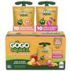 GoGo squeeZ Fruit & veggieZ Applesauce and Puree Variety Pack, Pedal Peach and Boulder Berry, 3.2 oz (Pack of 20), Unsweetened Snacks for Kids, BPA Free Pouches (Packaging May Vary) view 1
