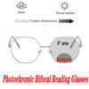 laureles/Women's Photochromic Bifocal Reading Glasses Transition Big Frames Presbyopia Sun Glasses (Green, 0.00/+1.25 Magnification) view 2