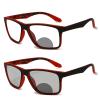 outdoor Bifocal Photochromic Reading Glasses Transition Rectangular For Men Women Sports Sunglasses Readers (red, 225) view 1