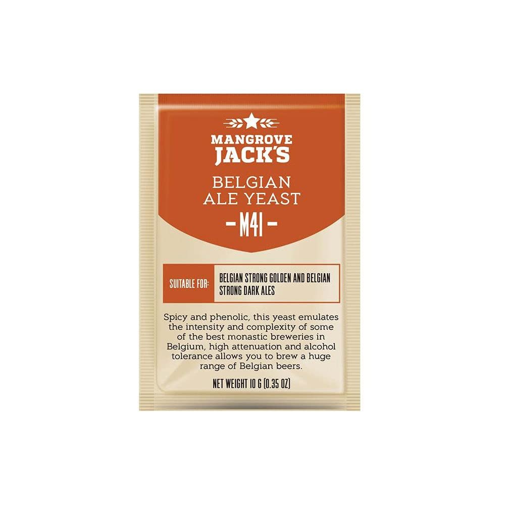 Beer Yeast 10g Craft Beer Making Yeast Fermentation Yeast Oenology Products Home Brewing Beer Products (M41 Belgian ale, 5 pcs)