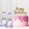 100 Pieces Floral Thank You Treat Bags Floral Cellophane Bags Blessing Candy Bag Flower Pattern Cello Treat Bags with 150 Pieces Silvery Twist Ties for Chocolate Candy Snacks Cookies Birthday Party view 3