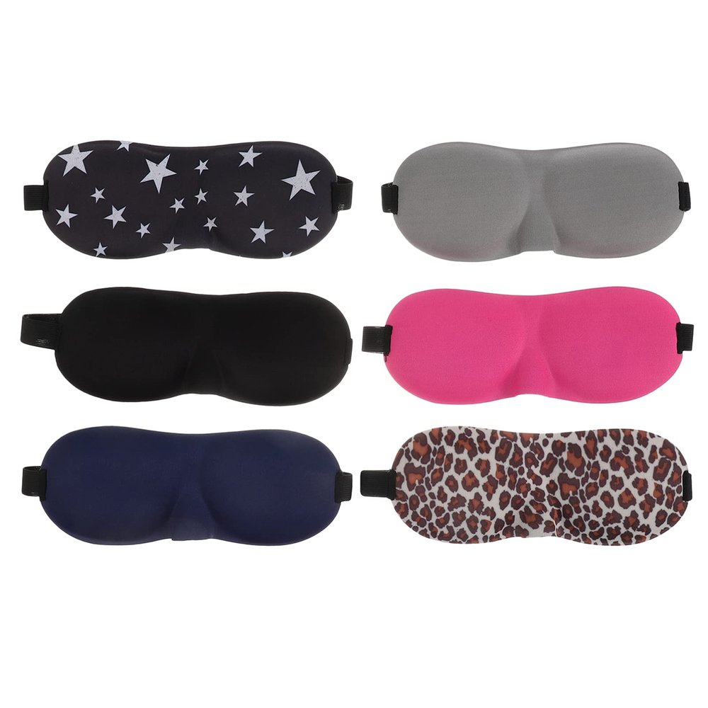 6pcs 3D Goggles Cover Eyes Cotton Travel Eye Shadow