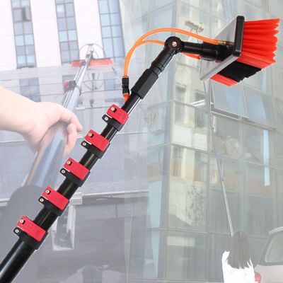 WZFANJIJ Window Cleaning Brush Water Fed Pole Kit Solar Panel Cleaning Equipment Tool Photovoltaic Module Cleaning Tool The Length of The Telescopic Rod Can Be Adjusted Freely,18FT/5.4M