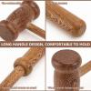 Beavorty Wooden Massage Hammer Manual Back Massagers Body Knock Hammer Multifunctional Massage Sticks Massager for Body Legs Arms Back view 3