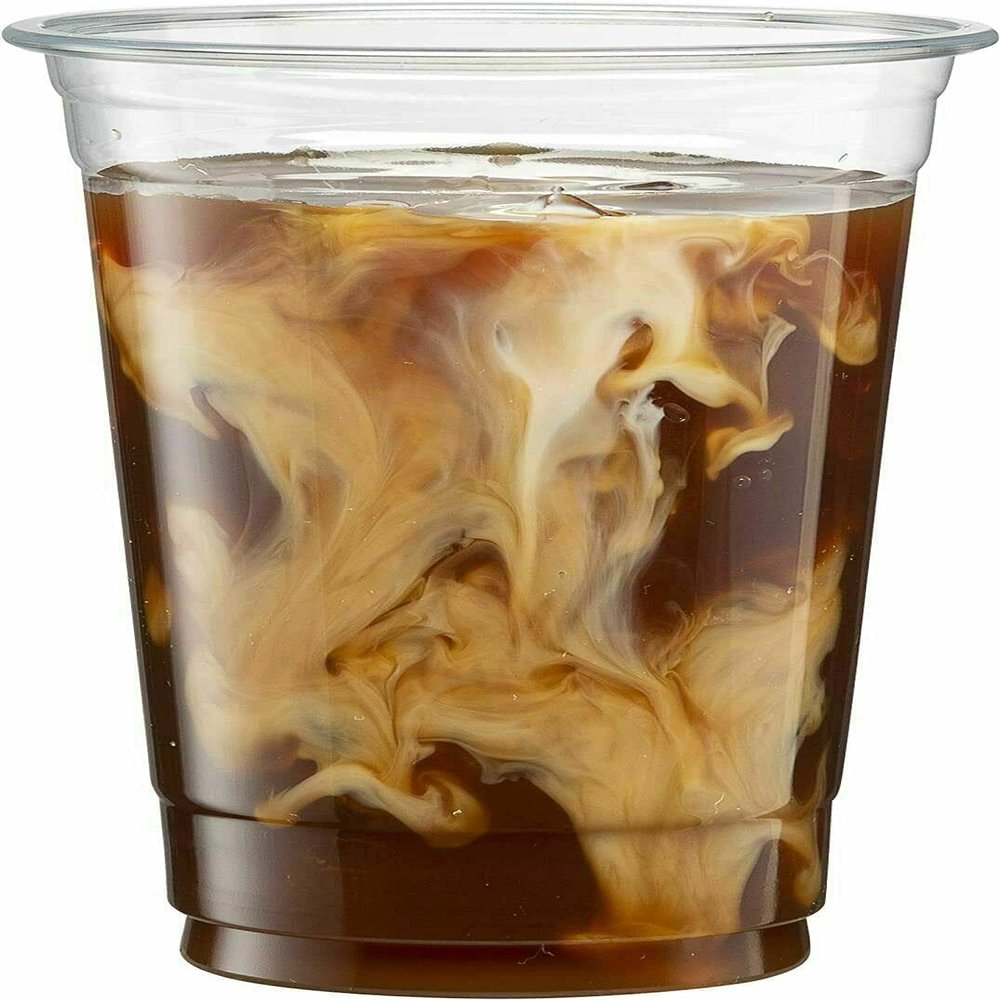 Nicole Fantini 16 Oz PET Crystal Clear Disposable Plastic Cups with Clear Lids (50)