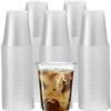 Nicole Fantini 16 Oz PET Crystal Clear Disposable Plastic Cups with Clear Lids (50) view 4