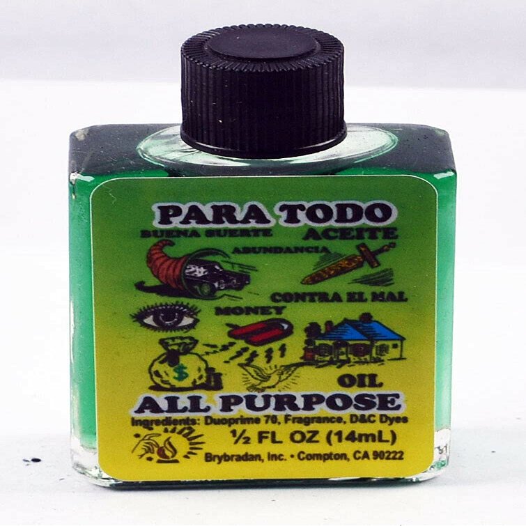 12 Pieces BRYBRADAN All Purpose Spiritual Oil para TODO ACEITE ESPIRITUAL -1/2 FL OZ 14.7ML