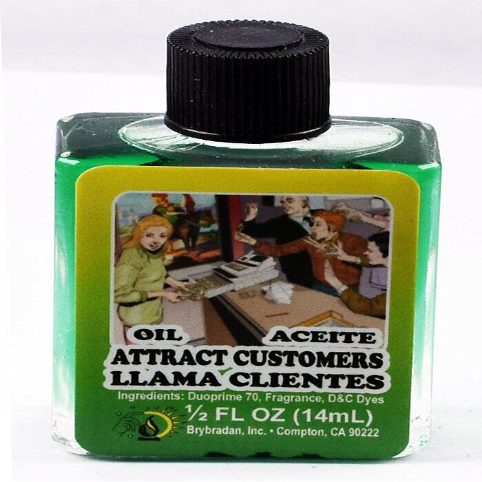 6 PCS BRYBRADAN Attract CUSTOMERS Spiritual Oil-Llama CLIENTES ACEITE ESPIRITUAL -1/2 FL OZ 14.7ML