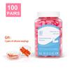 LYSIAN Slim Size Foam Ear Plugs for Noise Reduction Small Ear Women, Kids-35dB SNR Noise Cancelling Earplugs for Sleeping, Snoring, Fireworks, Shooting, Study Loud Noise, Pink-100 Pairs, view 2