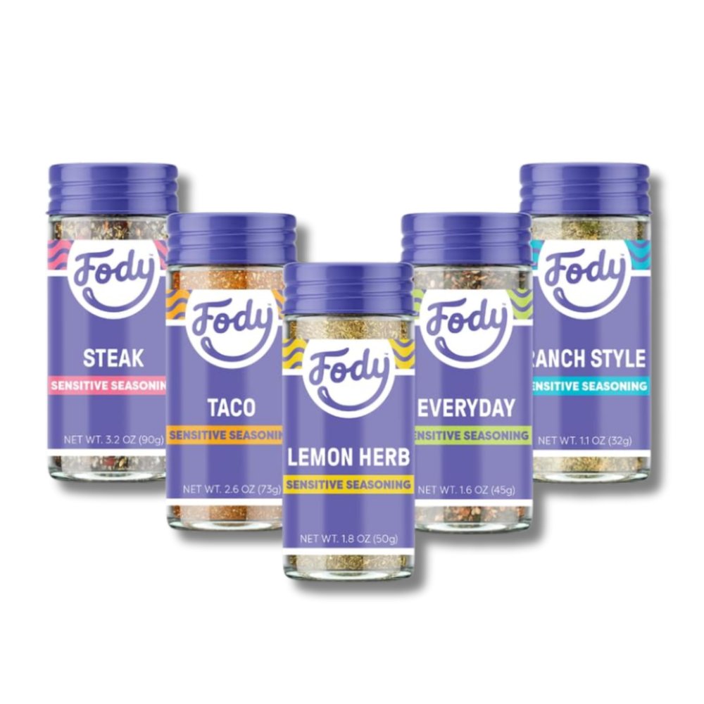 Fody Foods Variety Seasoning Pack, Pack of 5, Garlic and Onion Free, Low FODMAP Certified, Gut & IBS Friendly, Vegan, Non-GMO, Gluten Free, Keto Friendly