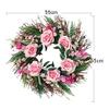 YYDFPIIA Artificial Rose Flower Wreath Door Wreath for Home Party Indoor Outdoor Window Wall Wedding Decoration view 3