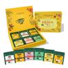 VAHDAM, Assorted Herbal Tea Variety Pack (6 Variants, 36 Tea Bags) Caffeine Free, Gluten Free, Non GMO | Eco Friendly Long Leaf Pyramid Tea Bags I Valentines Day Gift Set for Him & Her view 1