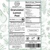 SPICES VILLAGE Dried Lemon Peel Granules, Lemon Zest Seasoning for Baking, (4 Oz), Citrus Fruit Seasoning for Cooking & Herb Tea - Kosher, Gluten Free, Non GMO, Resealable Bulk Bag view 2