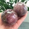 1pc Natural Gemstone Sphere red Strawberry Crystals Ball Healing Stone for Home Decoration 50-55mm view 2