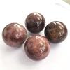 1pc Natural Gemstone Sphere red Strawberry Crystals Ball Healing Stone for Home Decoration 50-55mm view 3