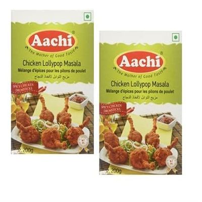 AACHI Chicken Lollypop Masala 50 GMS -TWIN PACK - PACK OF 2 (50 GMS X 2)