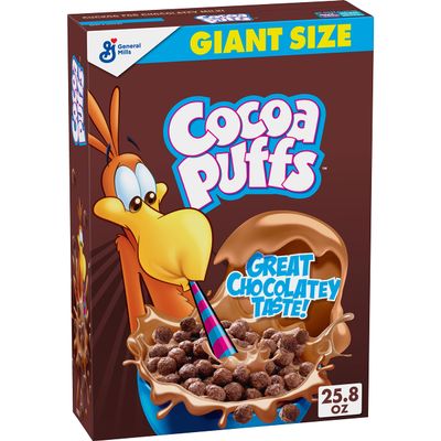 Cocoa Puffs, Chocolate Breakfast Cereal with Whole Grains, Giant Size, 25.8 oz