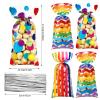 105 Pcs Rainbow Cellophane Treat Bags Bulk Rainbow Party Favor Goodie Gift Bags with Twist Ties for Candy Cookie Birthday Classroom Wedding Anniversary Baby Shower Party Supplies view 2
