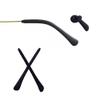 BEHLINE Eyeglass Soft Silicone Temple Tips,1 Pair Anti-Slip Sunglass Ear Socks End Tips,Sport Glasses Ear Hooks, Comfort Replacement EyeglassTemple Tips Retainer for Thin Metal Eyeglass Legs (Black) view 1