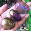1pc Natural Quartz Crystal Stone Angeles Aura Agate Heart Shaped for Folk Crafts 50mm view 3