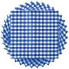 Tatuo 100 Pcs Gingham Paper Napkins Blue and White Checkered Napkin Disposable Bulk 12.9x12.9 in Buffalo Plaid Dinner Paper Hand Towel 3 Layer for Picnic BBQ Birthday Wedding Cocktail Pizza Party view 1