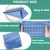 Tatuo 100 Pcs Gingham Paper Napkins Blue and White Checkered Napkin Disposable Bulk 12.9x12.9 in Buffalo Plaid Dinner Paper Hand Towel 3 Layer for Picnic BBQ Birthday Wedding Cocktail Pizza Party view 4