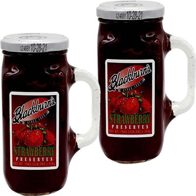 Blackburn's Fruit Preserves with Reuseable Mug, 2-Pack 18 oz. Jars (Strawberry)